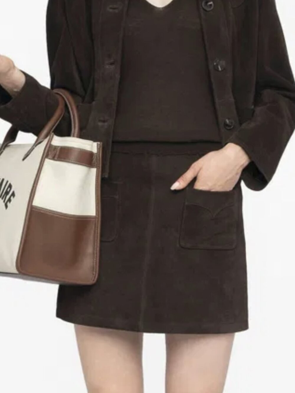 Brown Suede Leather Skirt - Zadig & Voltaire - S (36 EU)